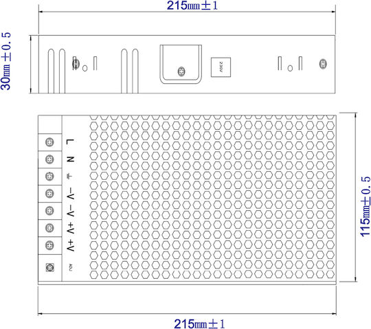 Baris Light LED Захранване Ip20 12v 250w 110/220vac 215x115x30mm W6011001-088