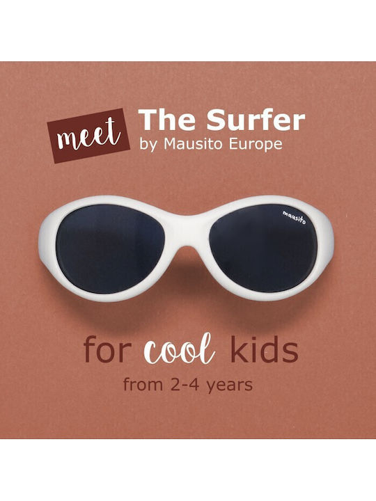 Mausito The Baby Surfer Baby Sunglasses White Orange for 0-1 Year