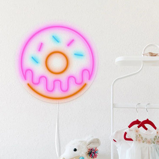 Donut Neon Wall USB Led Decorative Light Candy Shock 40cm Donut Neon Wall USB Led Decorative Light Candy Shock 40cm