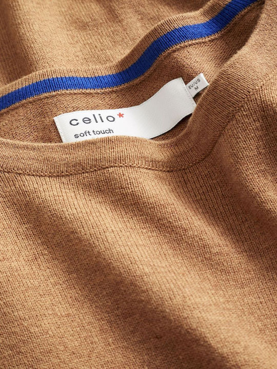 Herrenblusen Langarm Braun Pullover