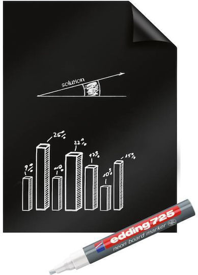 Legamaster Magic Chart Black Electrostatic Self-Adhesive Blackboard Sheet