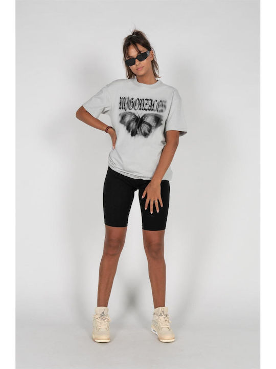 Mj Gonzales Mjg Heavy Oversized Tee Ladies Butterfly Illusion Lightasphalt Fw24 Mjg11916-02946