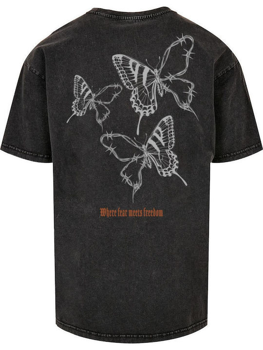 Mj Gonzales Barbed Wings Heavy Acid Washed Tee Black Ss22 Mjg11852-00007