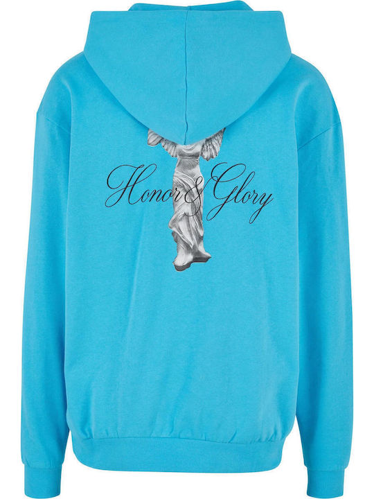 Sweatshirt with Hood Aqua