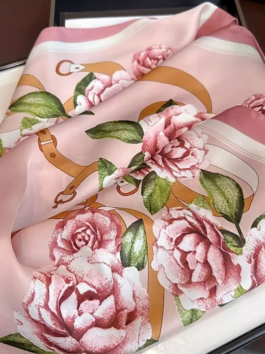 Queen Damen Schals & Stolen Damen Seidenschal Design Rosen Rosa