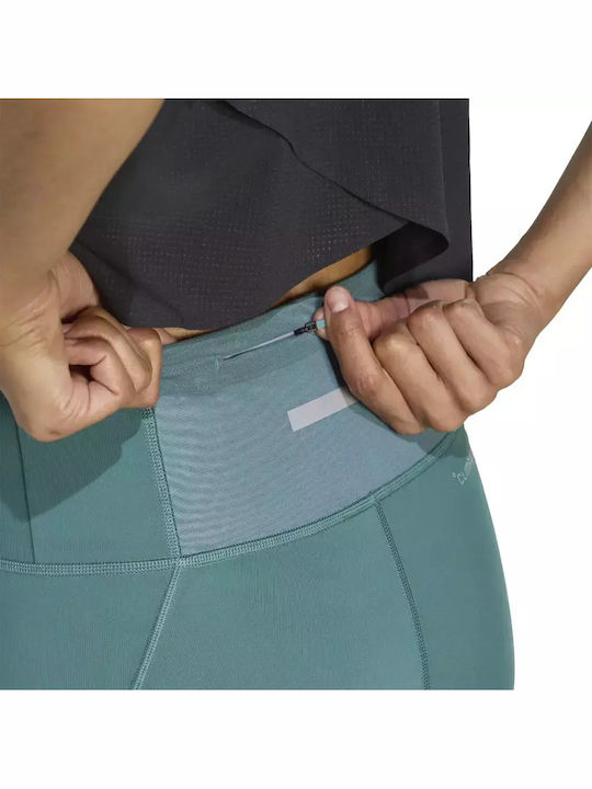 Leggings Pentru Alergare Colanți Scurți Turcoaz