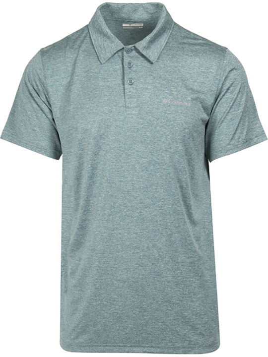 Hike Polo Short Sleeve Blouse Cloudburst Heather