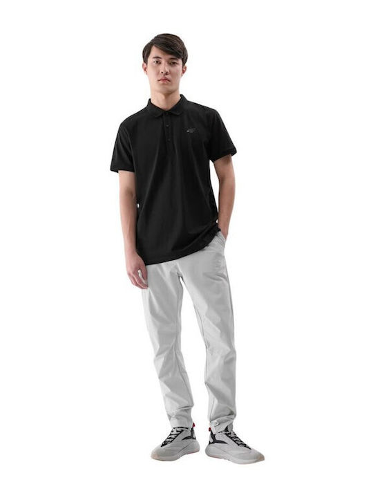 Polo Kurzarm Herrenbluse Schwarz