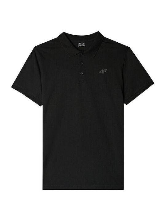 Polo Kurzarm Herrenbluse Schwarz
