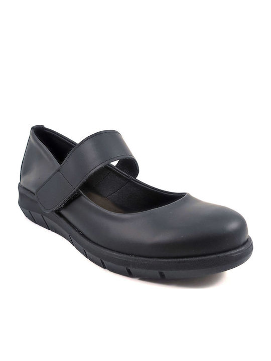 Leather Ballerinas Black