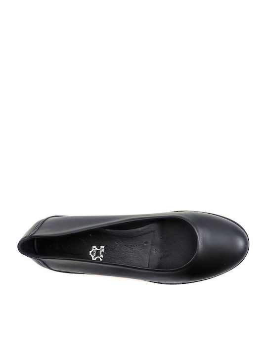 Leather Ballerinas Black