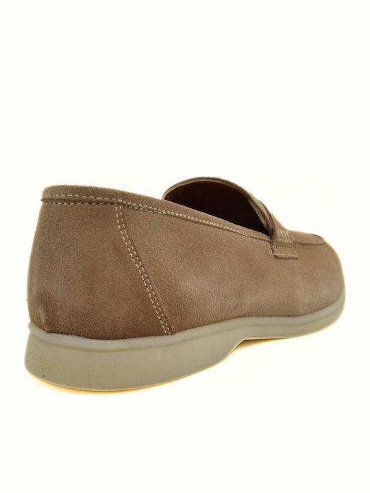 Men's Suede Loafers Beige