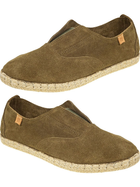 Suede Γυναικείες Εσπαντρίγιες σε Χακί Χρώμα
