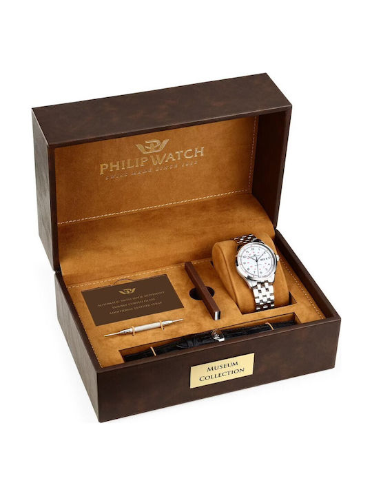 Philip Watch Men's Watch Automatic with Silver Metal Bracelet