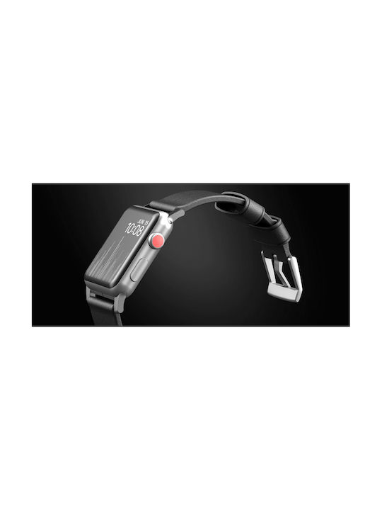 Nomad Armband Leder Schwarz (Apple Watch 46mm/49mm, Apple)