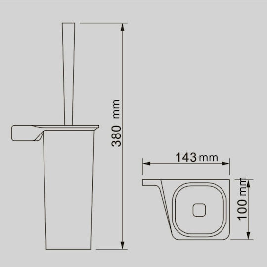 Inter Ceramic Keramik Badezimmer Toilettenbürste