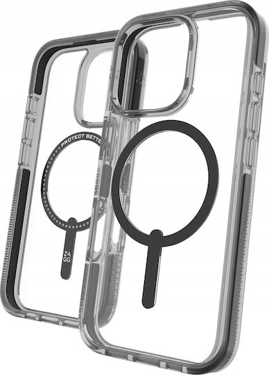 Zagg Santa Cruz Snap Back Cover Clear and Black (iPhone 16 Pro)