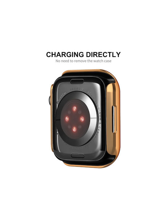 Enkay Carcasă de Plastic în culoarea Rose Gold pentru Apple Watch Seria 7, 8, 9 - 41mm