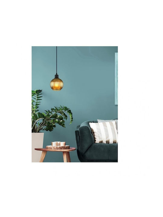 Globo Lighting Висящо Осветително Тяло Тюркоазен с Цокъл E27 15x15x120см.