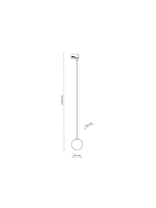 TK Lighting Κρεμαστό Φωτιστικό Μελί Ράγα με Ντουί G9 120x120εκ.
