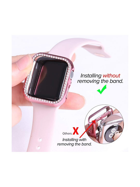 Apple Watch Series 7 8 9 41mm Enkay Θήκη Προστασία Οθόνης Rose Gold