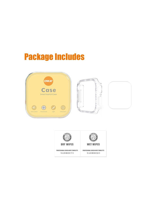 Apple Watch Series 7 8 9 41mm Enkay Θήκη Προστασία Οθόνης Transparent