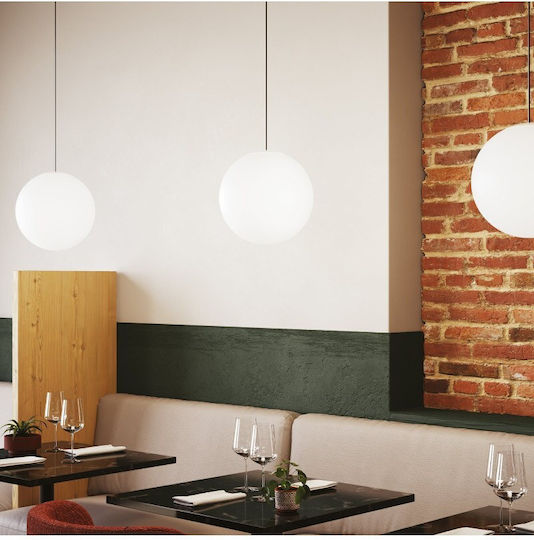Zafferano Pendant Light White 25x25cm