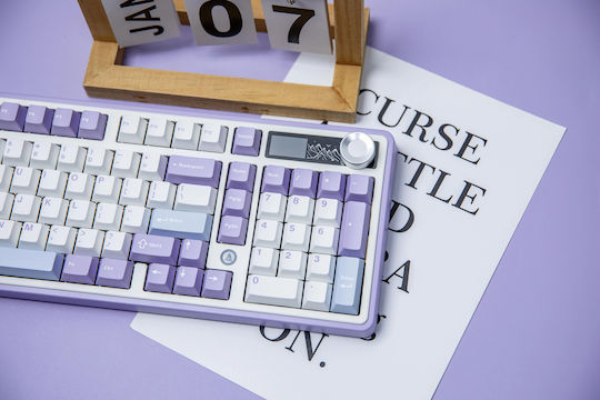 Ajazz AK980 Gaming Mechanical Keyboard with Gift Switch V2 switches and RGB lighting (English US) Purple