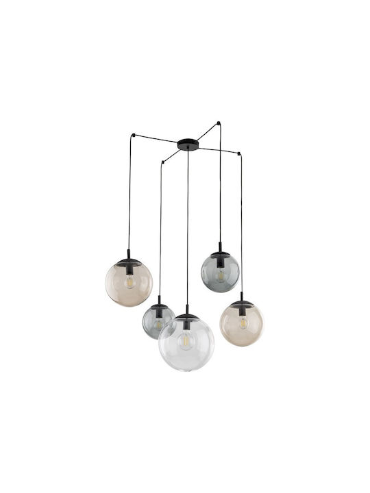 TK Lighting Κρεμαστό Φωτιστικό Γκρι για 7 Λαμπτήρες E27