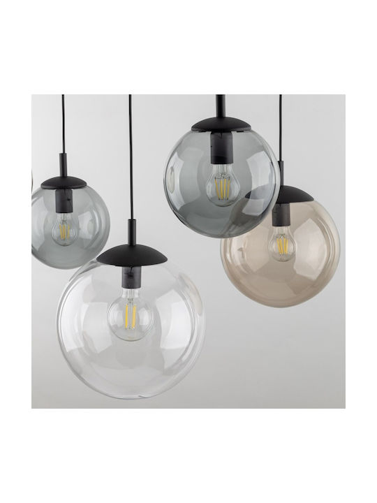 TK Lighting Κρεμαστό Φωτιστικό Γκρι για 7 Λαμπτήρες E27