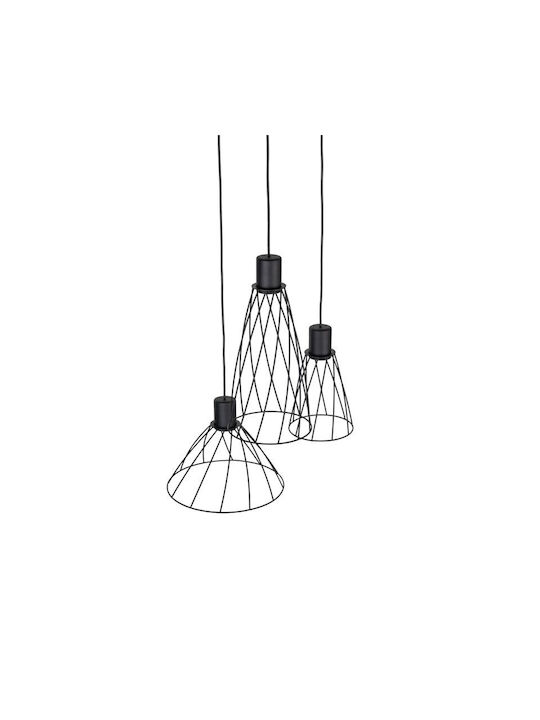TK Lighting Κρεμαστό Φωτιστικό Μαύρο 50εκ.