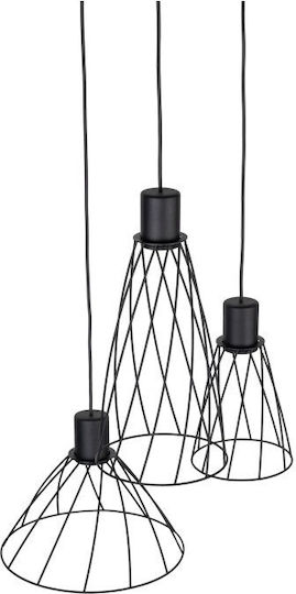 TK Lighting Κρεμαστό Φωτιστικό Μαύρο 50εκ.
