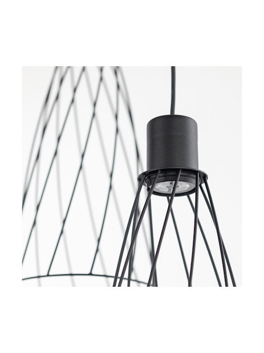 TK Lighting Κρεμαστό Φωτιστικό Μαύρο 50εκ.