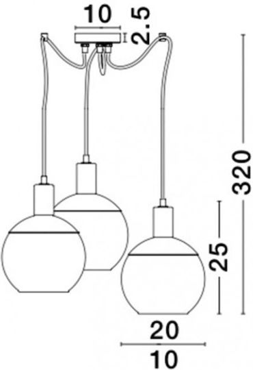 Nova Luce Aubrey Deckenleuchte Bronze Glocke