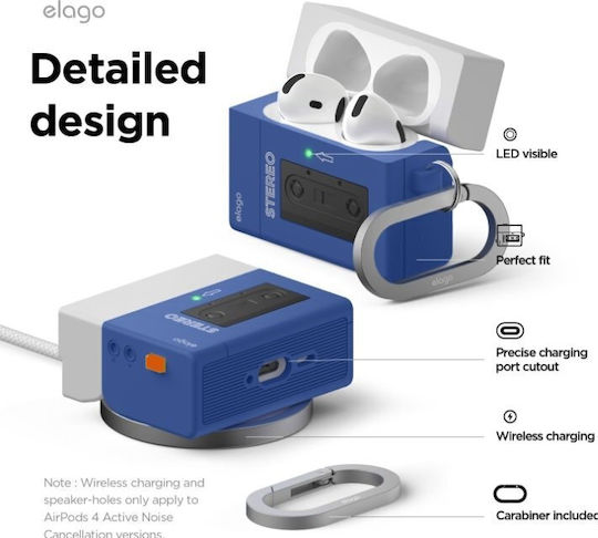 Elago Cassette Player Hang Case Θήκη Σιλικόνης σε Πολύχρωμο χρώμα για Apple AirPods 4