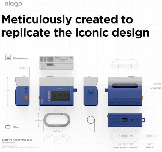 Elago Cassette Player Hang Case Θήκη Σιλικόνης σε Πολύχρωμο χρώμα για Apple AirPods 4