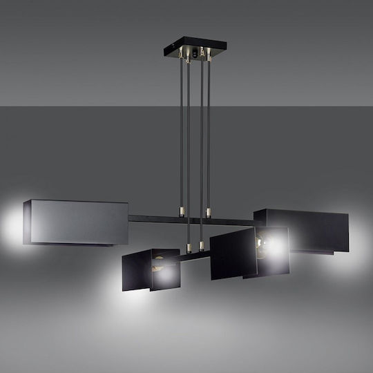 Emibig Tolos Hängelampe Schwarz für 4 Lampen E27