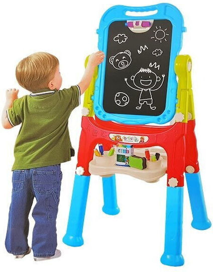 Lean Toys Πίνακας Μαγνητικός / Μαρκαδόρου / Μαυροπίνακας Επιδαπέδιος 58x58x58εκ.