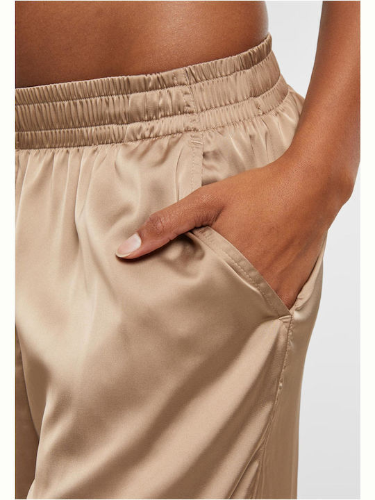 Γυναικεία Παντελόνα σε Loose Εφαρμογή Soft Taupe
