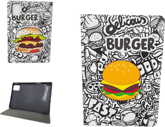 Flip Cover 3D Design Case Pen Slot Galaxy Tab A9 Plus 11'' Burger