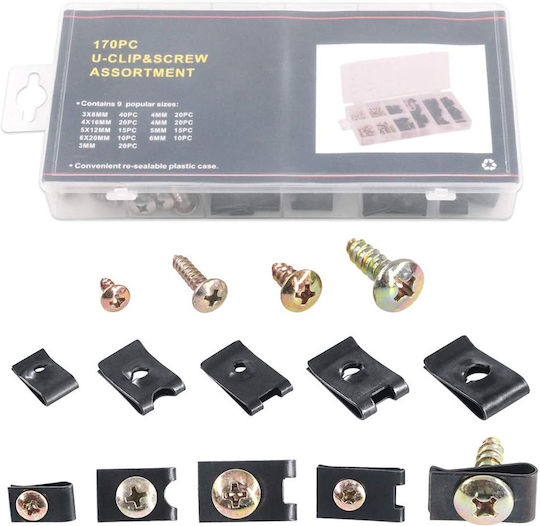 Creioane Colorate Şuruburi Metalice Clips 170bucăți