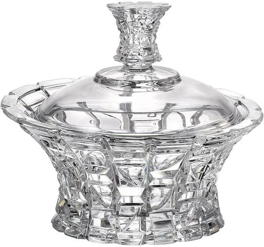 Crystal Bohemia Φοντανιέρα Κρυστάλλινη με Καπάκι Διάφανη