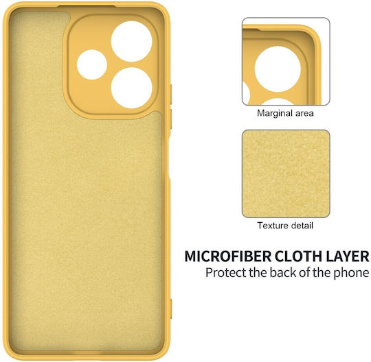 Solid Color Back Cover Σιλικόνης Κίτρινο (Oppo A5 Pro)