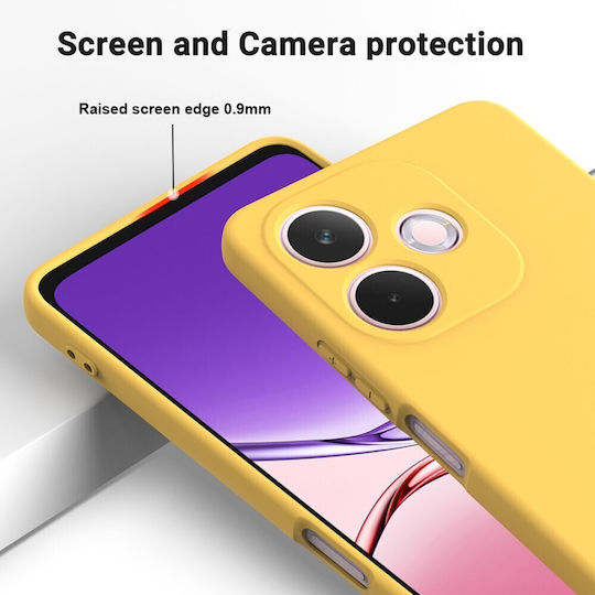 Solid Color Back Cover Σιλικόνης Κίτρινο (Oppo A5 Pro)