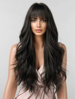 Hair Duty Περούκα με Συνθετική Τρίχα σε Μαύρο Χρώμα 70cm