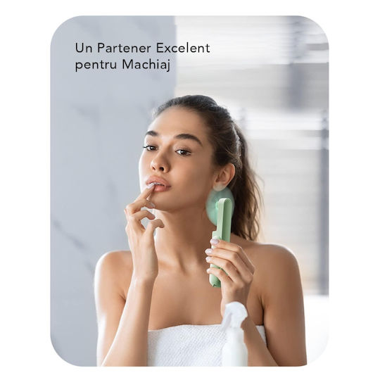 Ultra Portabil 3 În 1 Ventilator De Mână Birou Gât 3 Viteze Pliabil Baterie Portabilă 2000mah 20h Autonomie Skdr Airmini Verde