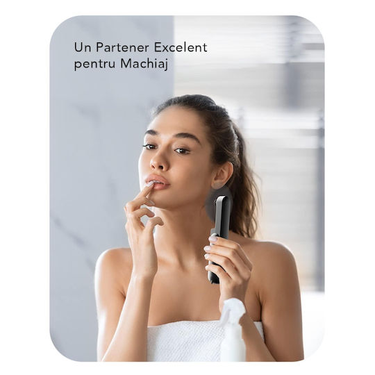 Ultra Portabil 3 În 1 Ventilator De Mână Birou Gât 3 Viteze Pliabil Baterie Portabilă 2000mah Autonomie 20h Skdr Airmini Negru