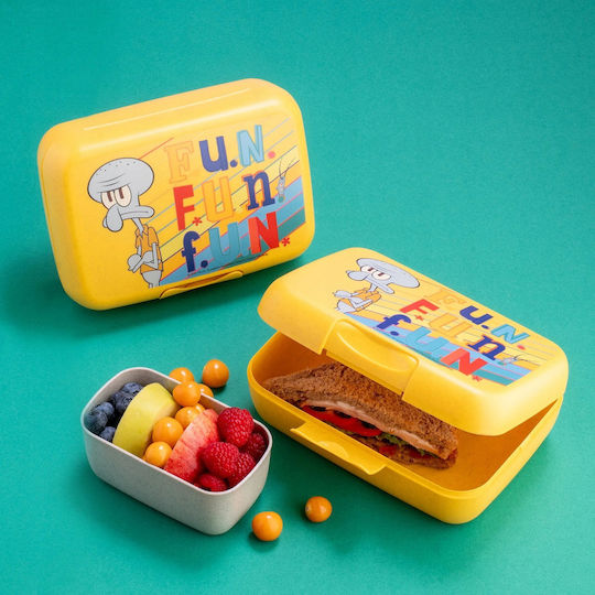 Koziol Kids' Food Container made of Bamboo 1.2lt Yellow x x 6.5cm