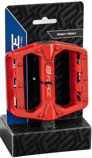 Force Bmx Hot Flat Bicycle Pedals Red