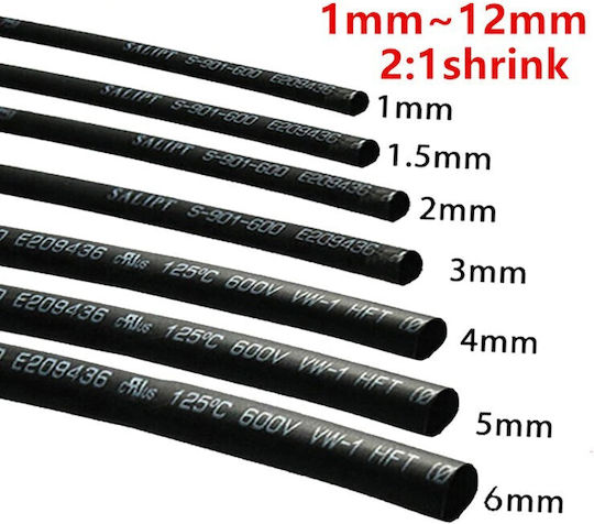 Heat-Shrink Tubing 3 Mm 1 Meter Black